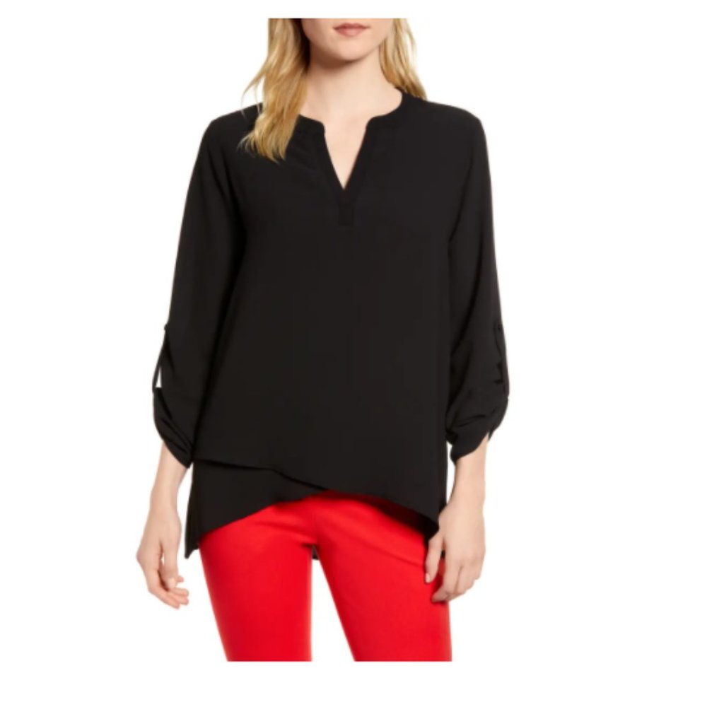 NWOT | Gibson Cross Front Tunic Blouse